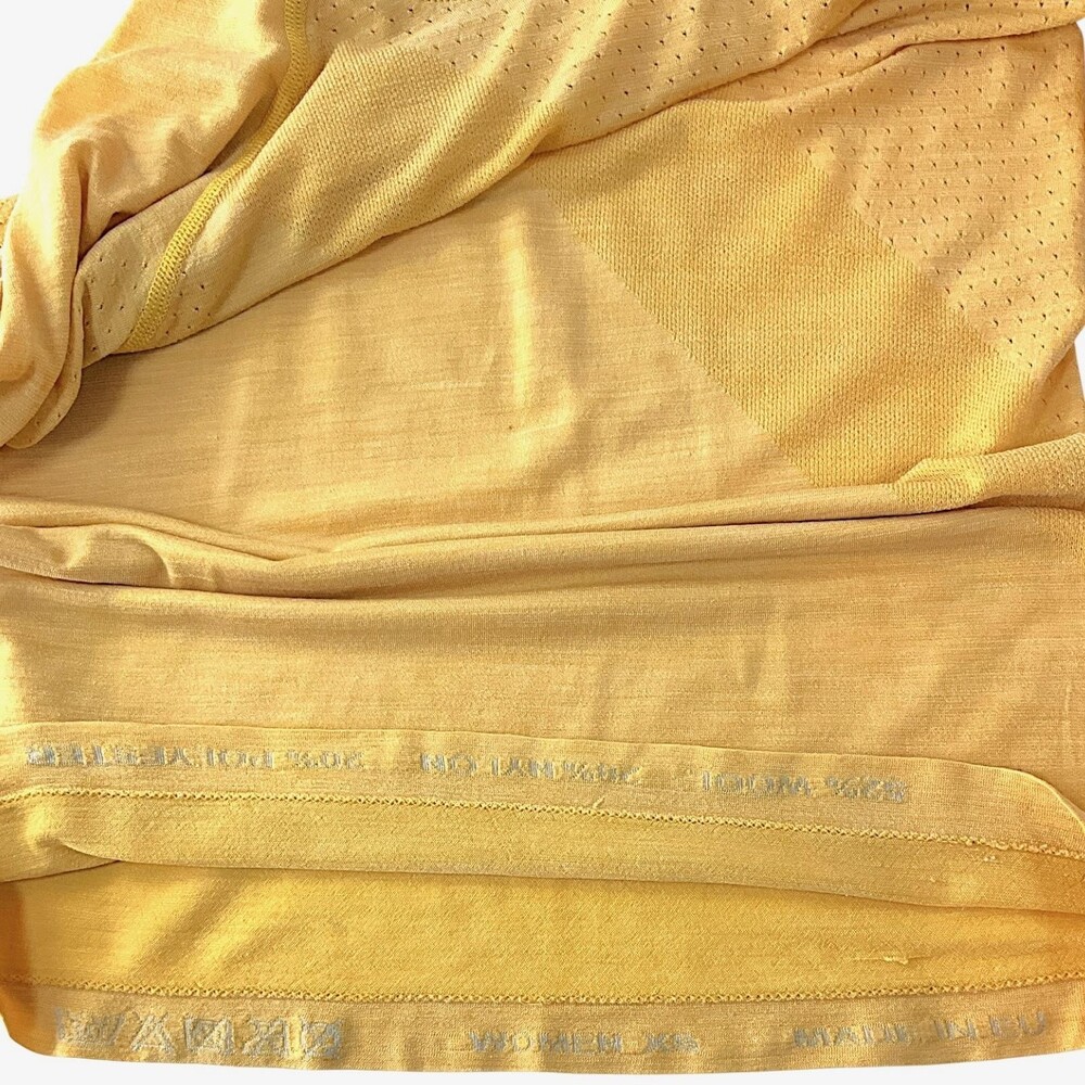 Tracksmith Brighton Long Sleeve Top Merino Wool Womens XS Yellow Thermal - Picture 7 of 12